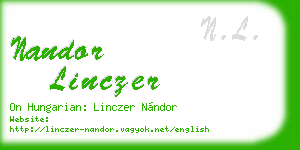 nandor linczer business card