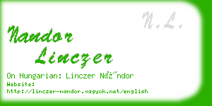 nandor linczer business card